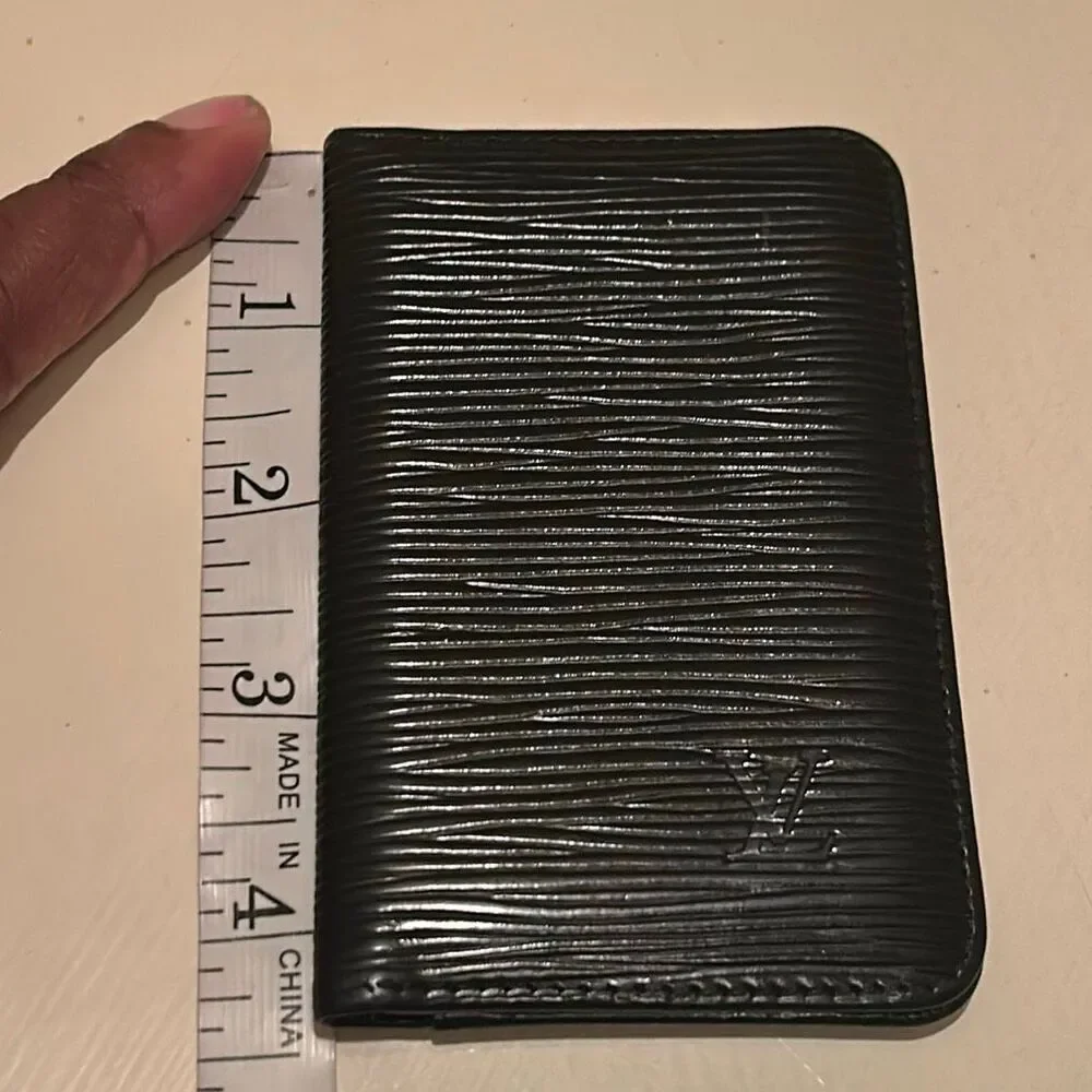 Louis Vuitton Epi Leather Noir Porte Cartes Card Holder Black Quiet Luxury Bifol